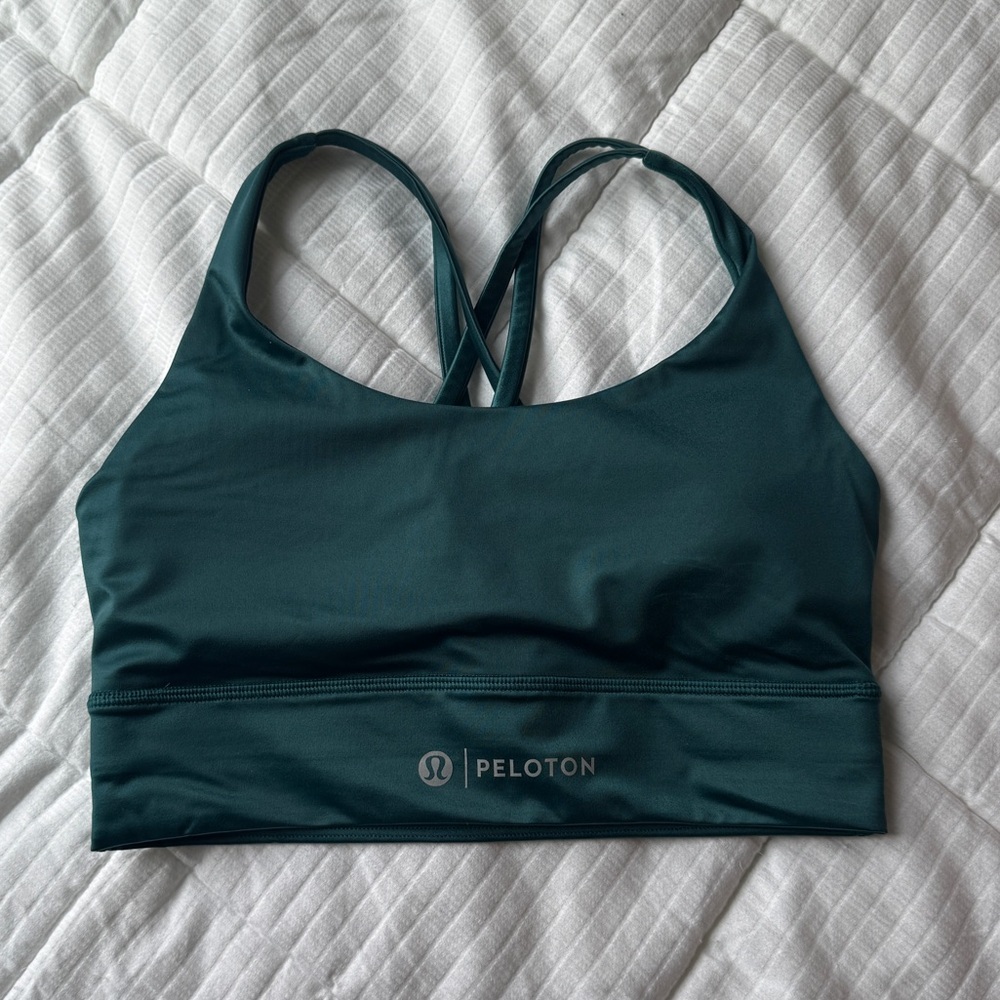Lululemon x peloton green energy sports bra, size 8
